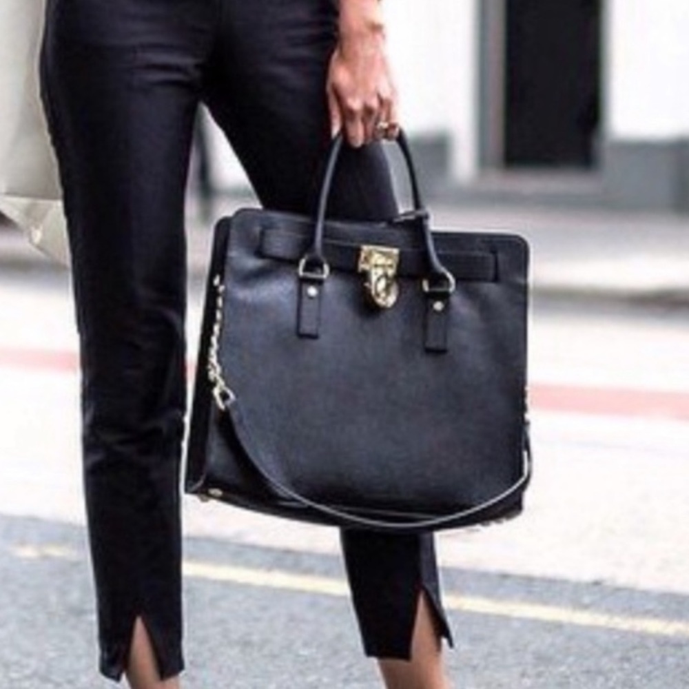 Michael Kors black and silver chain bag